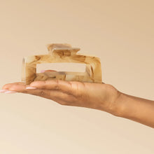 Load image into Gallery viewer, Kitsch - Recycled Plastic Jumbo Open Shape Claw Clip - Chocolate Marble

