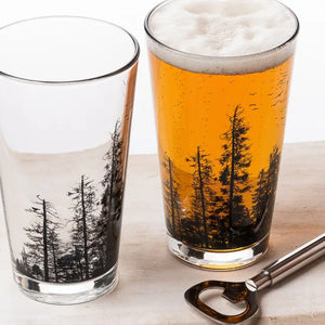 Pine Tree Forest Pint Glasses