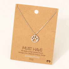 Load image into Gallery viewer, Paw Print Pendant Necklace
