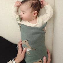 Load image into Gallery viewer, Bleu La La -  Luxury Cotton Swaddle Receiving Baby Blanket - Deer
