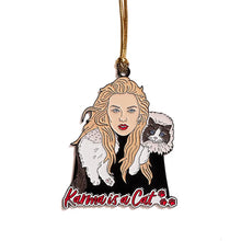 Load image into Gallery viewer, Taylor Karma Is A Cat Enamel Ornament
