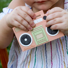 Load image into Gallery viewer, Boom Box Radio Silicone Teething Toy

