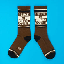 Load image into Gallery viewer, Gumball Poodle - I Suck At Fantasy Football Gym Crew Socks
