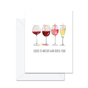 Cheers To Another Wine-Derful Year! Card