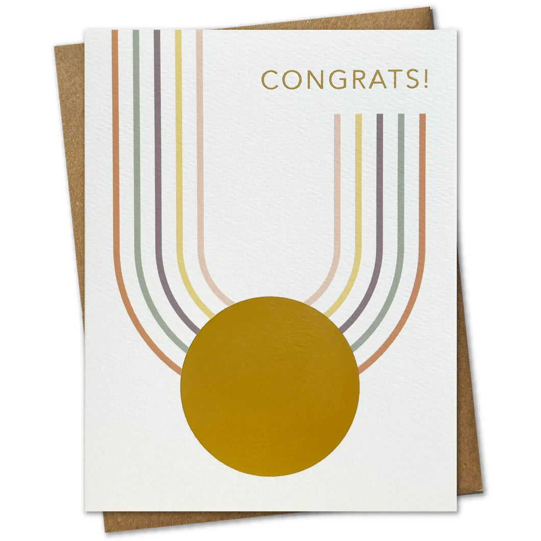 Luxe | Gold Foil Mid-Century Modern Congradulations Card