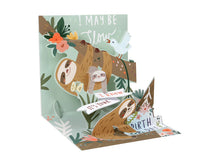 Load image into Gallery viewer, Sloth Birthday Pop-Up Greeting Card
