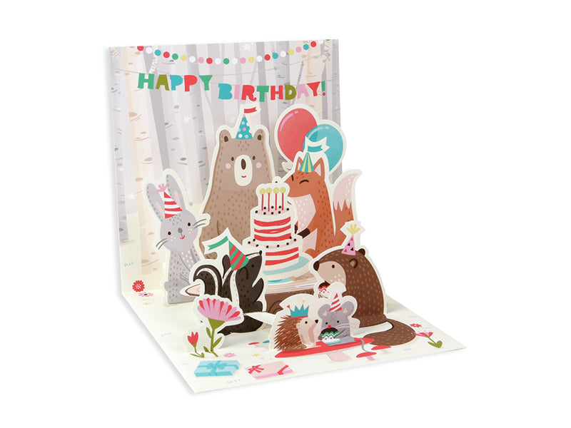 Woodland Animals Pop-Up Greeting Card