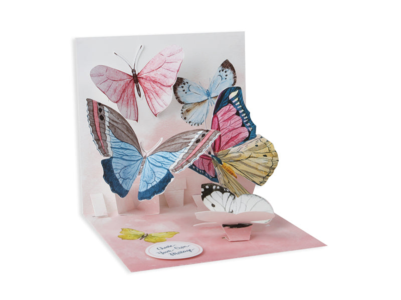 Watercolor Butterflies Pop-Up Greeting Card