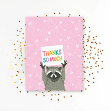 Load image into Gallery viewer, Raccoon Thank You Sign Card

