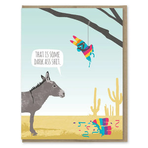 Donkey Pinata Birthday Card