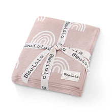 Load image into Gallery viewer, Bleu La La -  Luxury Cotton Swaddle Receiving Baby Blanket - Rainbow
