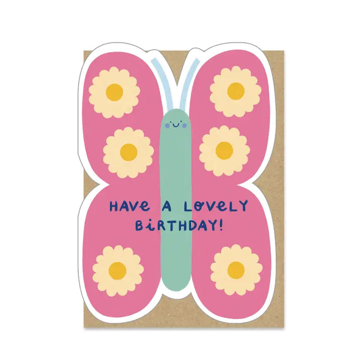 Butterfly Die-Cut Happy Birthday Card