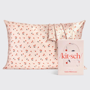 Kitsch - Satin Pillowcase - Cherry Print