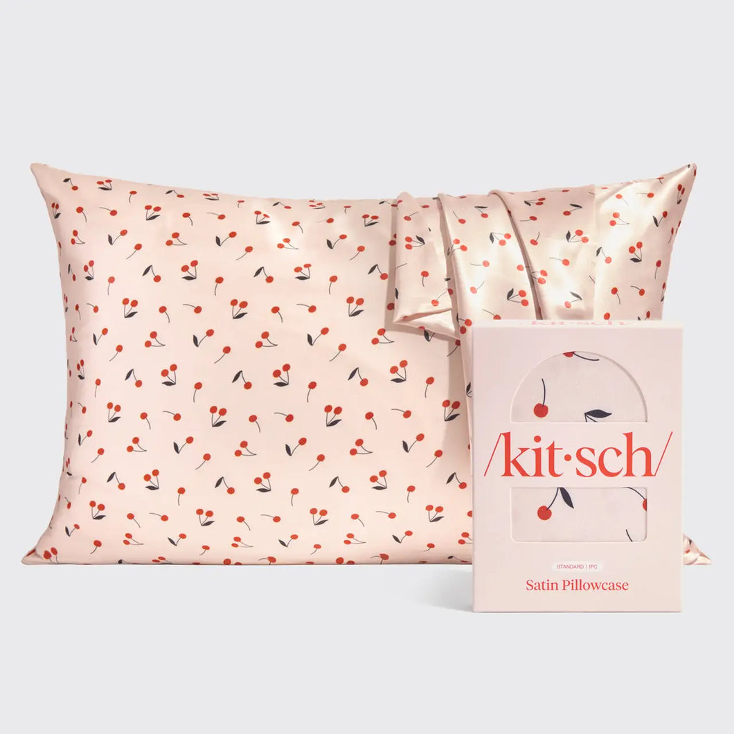 Kitsch - Satin Pillowcase - Cherry Print
