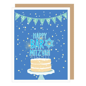 Bar Mitzvah Mazel Tov Cake Card