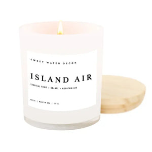 Sweet Water Decor - Island Air Soy Candle White Jar 11oz
