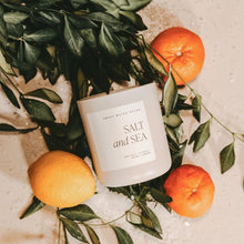 Load image into Gallery viewer, Sweet Water Decor - Salt And Sea Soy Candle Matte White Jar 15oz
