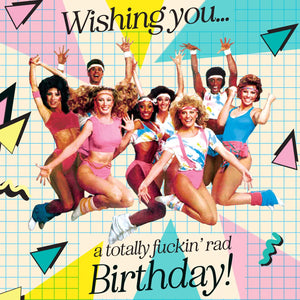 Rad 80's Birthday Card