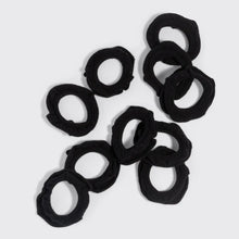 Load image into Gallery viewer, Kitsch - Recycled Fabric Petal Hair Elastics 10pc Set - Black

