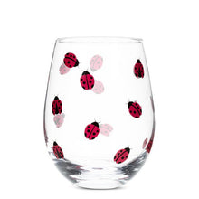 Load image into Gallery viewer, Ladybugs Stemless Wine Glass
