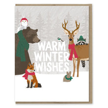 Load image into Gallery viewer, Warm Winter Wishes Forest Animals Card
