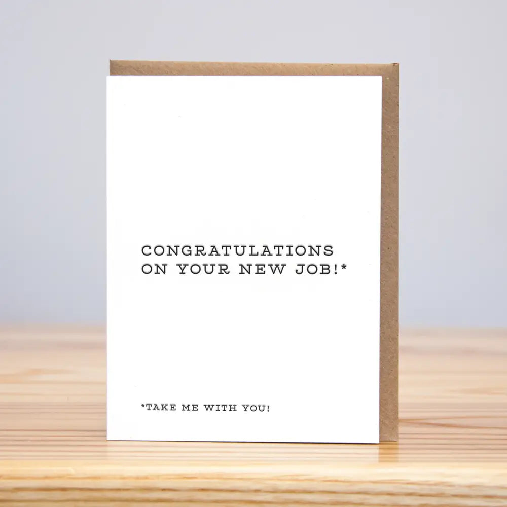 Take Me with You Congrats (Letterpress) Card