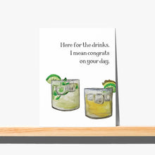 Load image into Gallery viewer, Here For the Drinks Wedding Card

