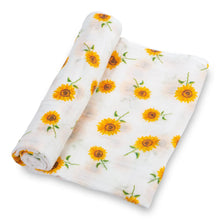 Load image into Gallery viewer, LollyBanks - Sunflower Fields Baby Swaddle Blanket
