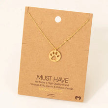 Load image into Gallery viewer, Paw Print Pendant Necklace
