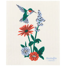 Load image into Gallery viewer, Hummingbird Floral Swedish Dishcloth
