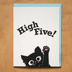 High Five Kitten Greeting Card