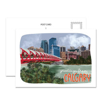 Load image into Gallery viewer, Greetings from Calgary (Peace Bridge) Postcard
