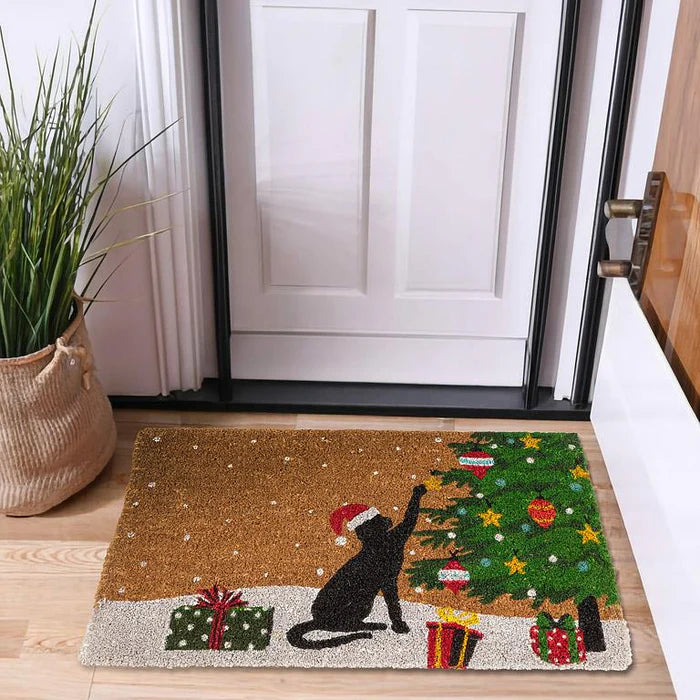 Christmas Kitty Doormat