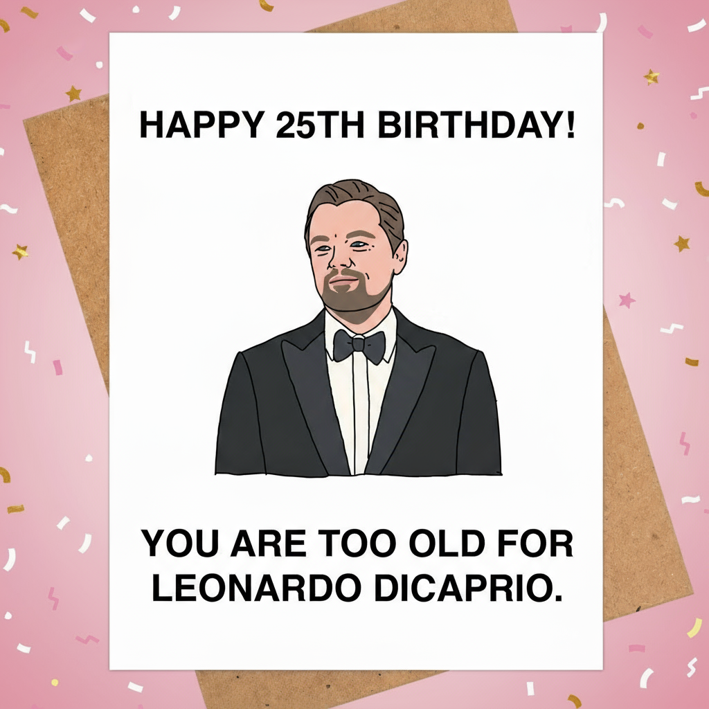 Leonardo Dicaprio 25th Birthday Card