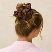 Load image into Gallery viewer, Kitsch - Black &amp; Chocolate Oversized Scrunchies
