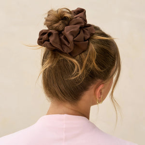 Kitsch - Black & Chocolate Oversized Scrunchies