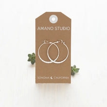 Load image into Gallery viewer, Amano Studio - 1.5&quot; Hammered Hoop Earrings Silver
