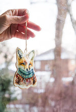 Load image into Gallery viewer, Red Fox in Sweater Ornament
