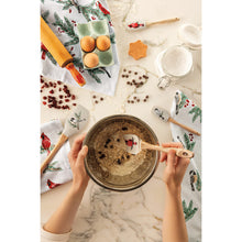 Load image into Gallery viewer, Birds &amp; Boughs Christmas Floursack Dishtowels Set of 3
