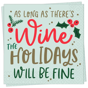 Holidays Will Be Fine Cocktail Napkin - 20ct