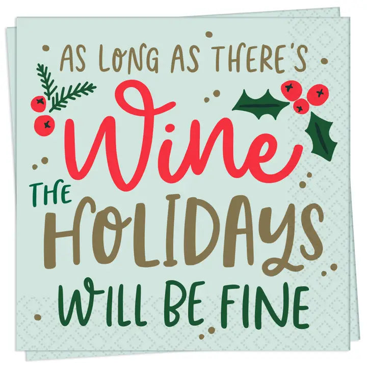 Holidays Will Be Fine Cocktail Napkin - 20ct