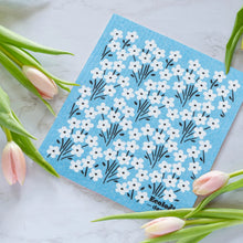 Load image into Gallery viewer, Bouquet Blue Swedish Dishcloth
