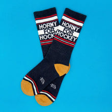 Load image into Gallery viewer, Gumball Poodle - Horny For Hockey Gym Crew Socks
