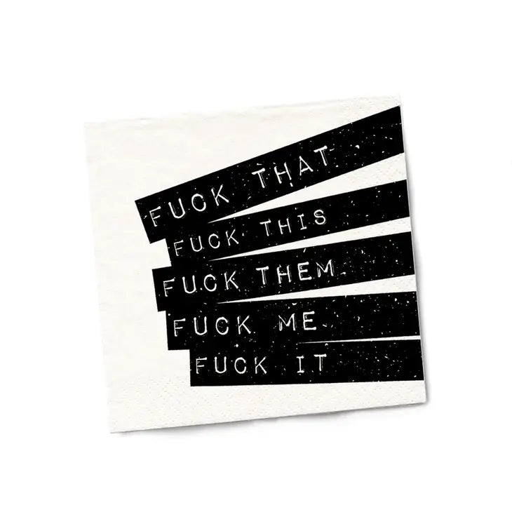 Fuck Everything  Cocktail Napkins