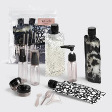 Load image into Gallery viewer, Kitsch - Refillable Ultimate Travel 11pc Set - Black &amp; Ivory
