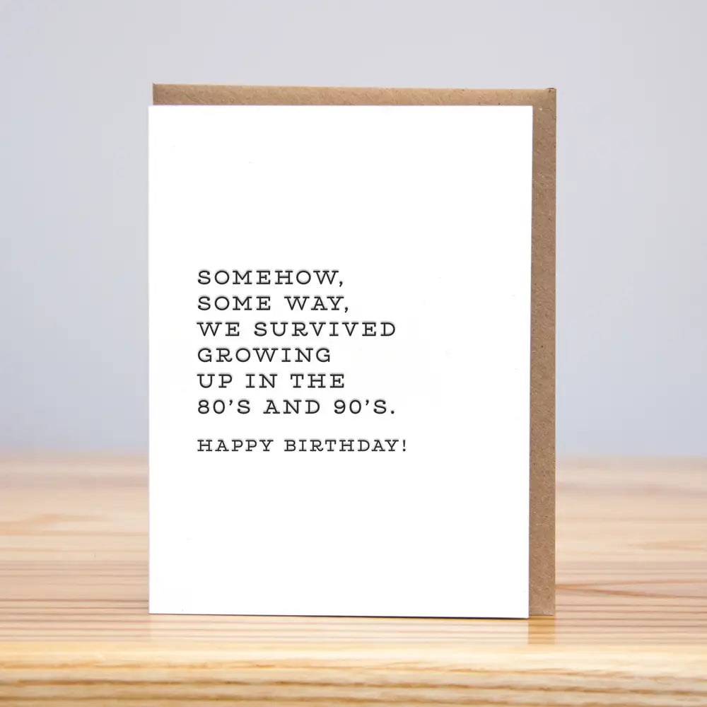 80's and 90's Birthday (Letterpress) Card
