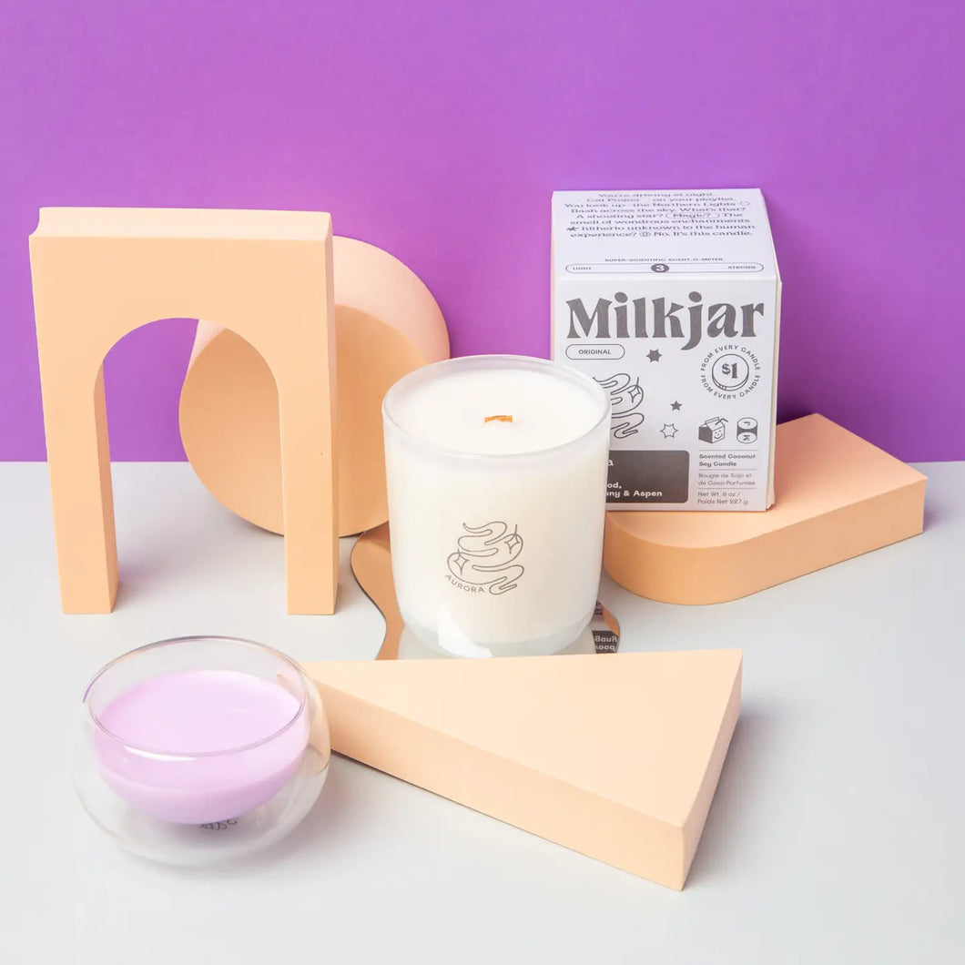 Milkjar - Aurora - Mahogany Teakwood & Aspen Coconut Soy 8oz Candle