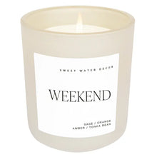 Load image into Gallery viewer, Sweet Water Decor - Weekend Soy Candle Matte White Jar 15oz
