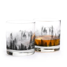 Load image into Gallery viewer, Forest and Clouds Whiskey Glass
