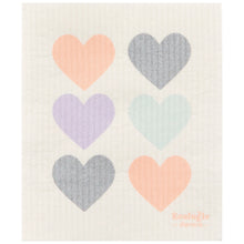 Load image into Gallery viewer, Pastel Hearts Swedish Dishcloth
